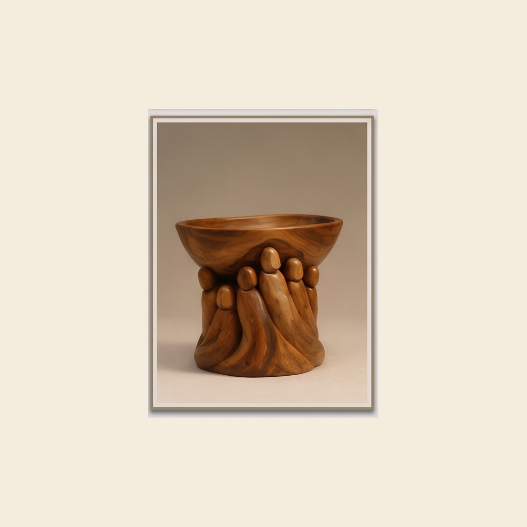 Wooden Unity Bowl Sculpture