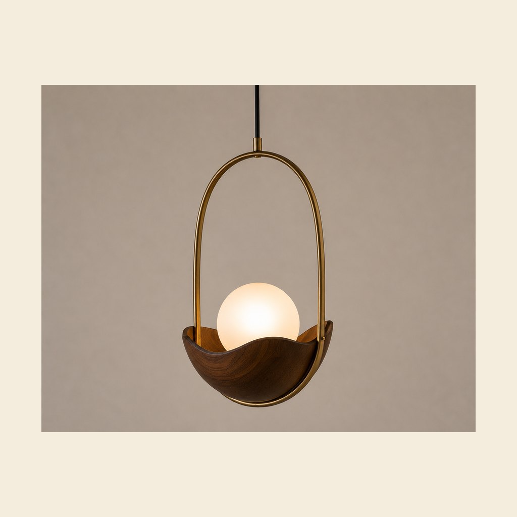 Wooden Harmony Glow Pendant Lamp