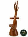 Wooden Floral Tree Side Table