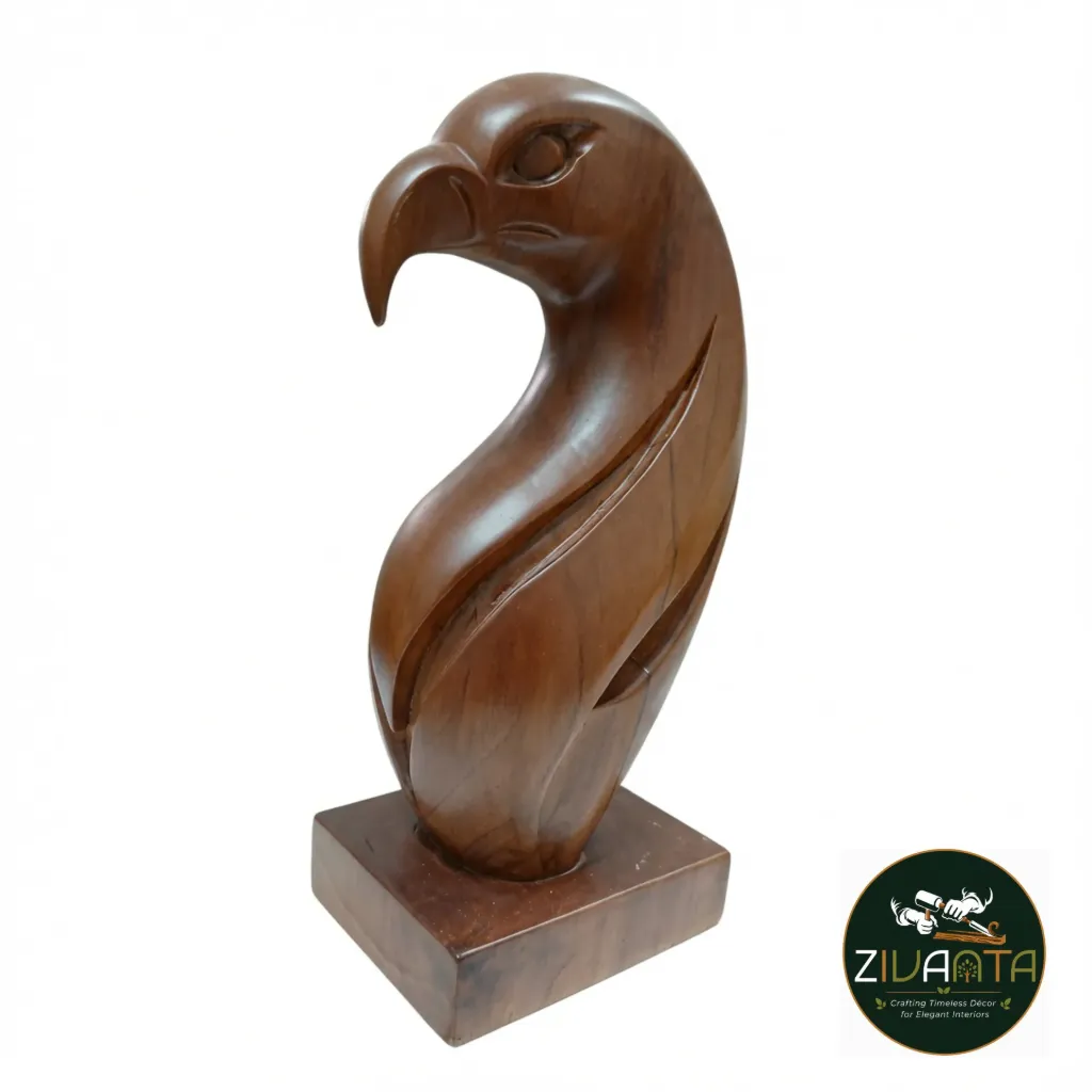 WOODEN EAGLE SCULPTURE