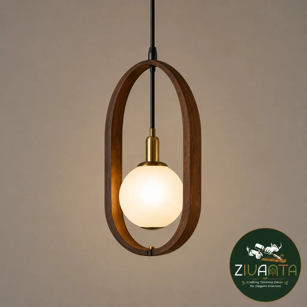 [ZIVOVA2] Oval Frame Globe Pendant Light