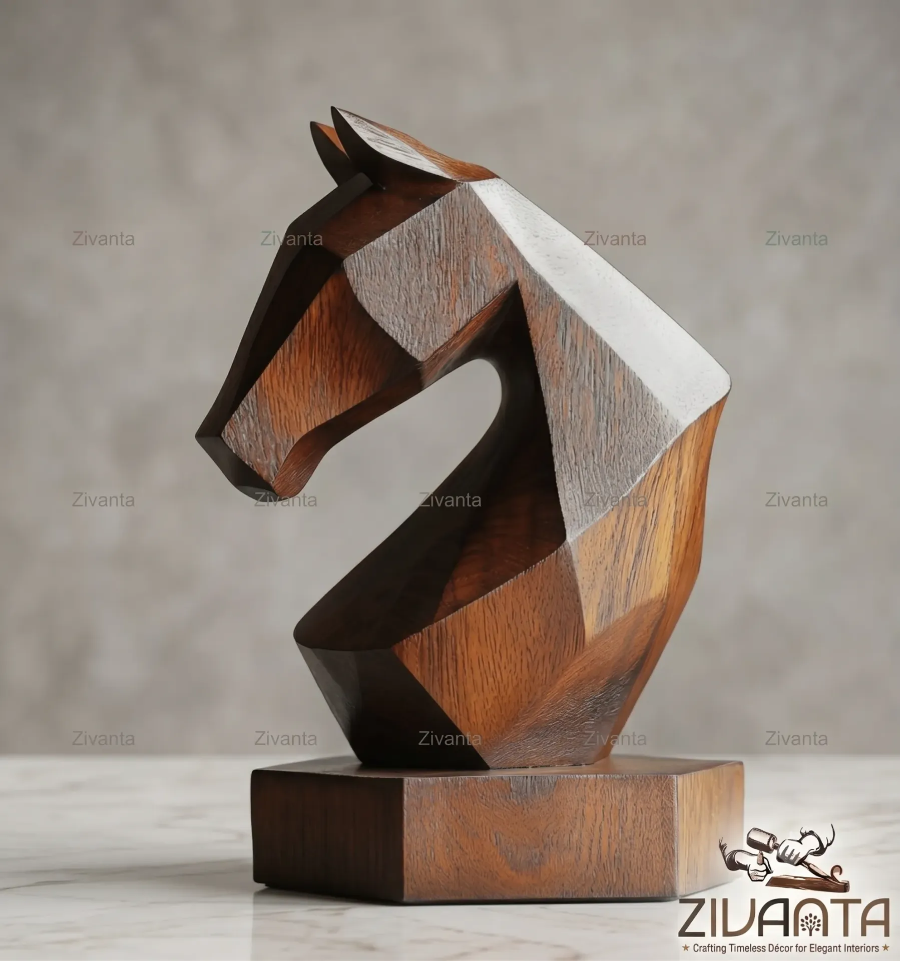 Wooden Horse Sculpture