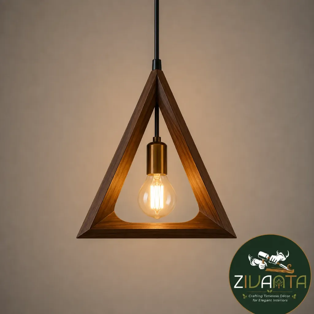 [ZIVTRI1] Triangle Frame Pendant Light