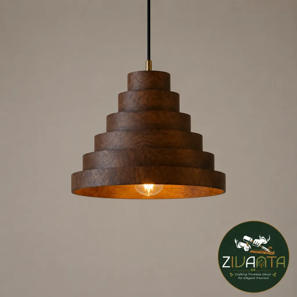 [ZIVTIE1] Tiered Pyramid Pendant Light