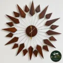 Vintage Teak Star Clock