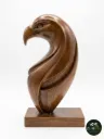TEAK WOOD EAGLE SCULPTURE