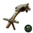 Antique Wooden Bullock Cart Accent