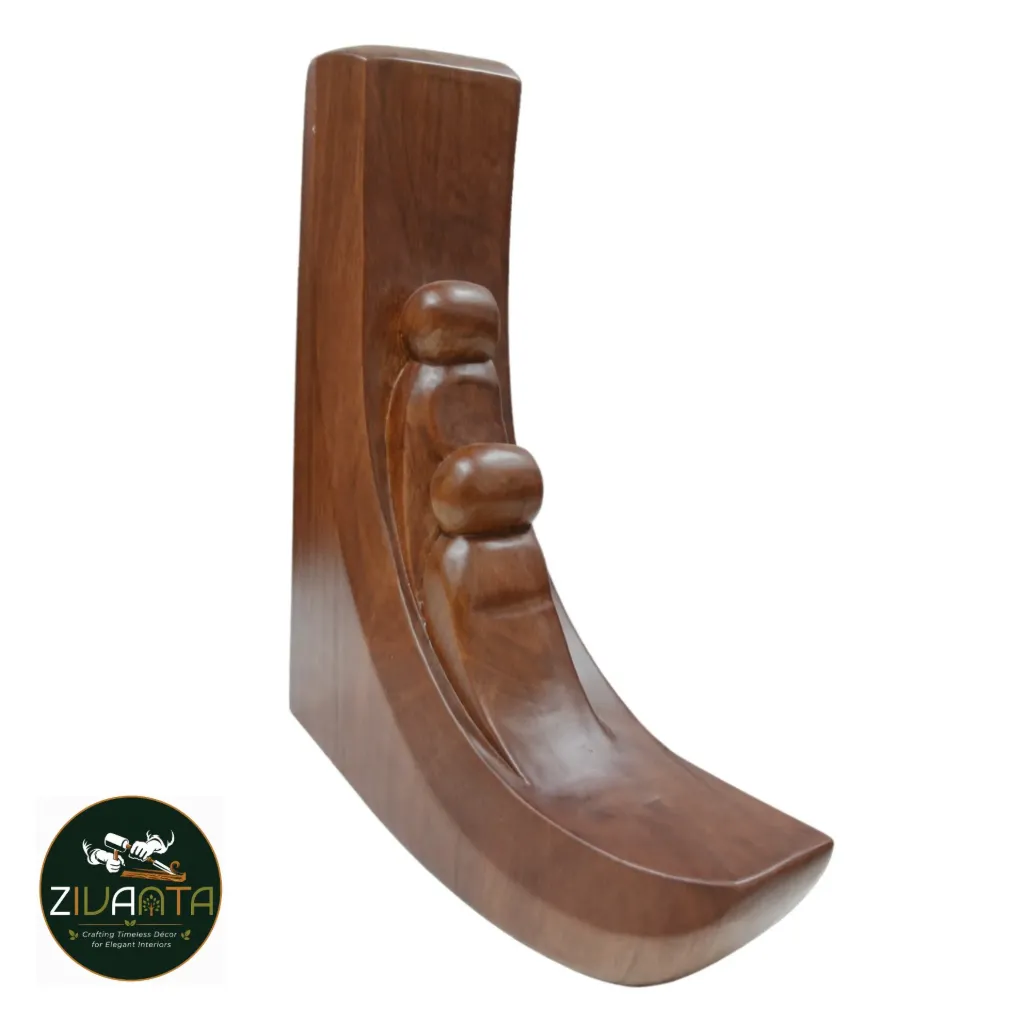 Teak Wooden Book Sculpture